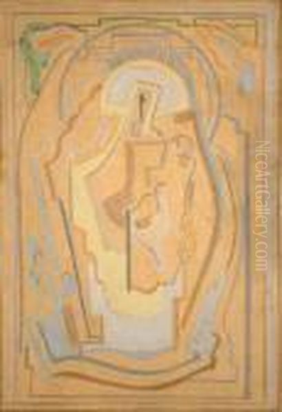 Abstract - Mother & Child Oil Painting by Evie Sydney Hone