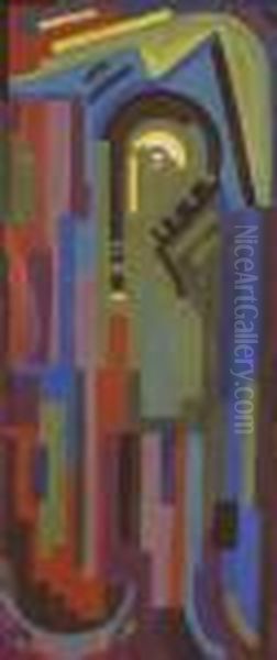 Abstract Composition Oil Painting by Evie Sydney Hone