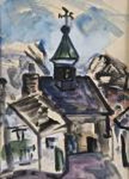 Old Buildings Rathfarnham, Co. Dublin Oil Painting by Evie Sydney Hone