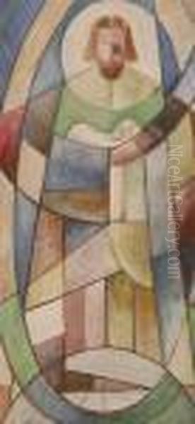 Geometric Study Oil Painting by Evie Sydney Hone