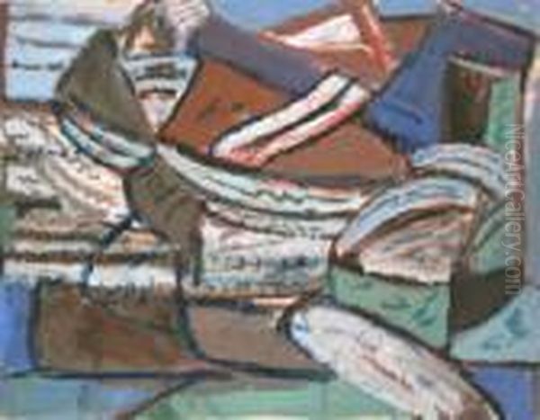 Composition (youghal Harbour) Oil Painting by Evie Sydney Hone