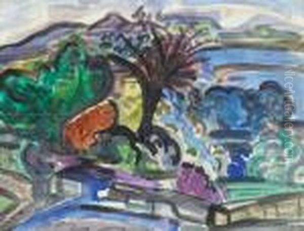 Lough Cong, County Galway Oil Painting by Evie Sydney Hone