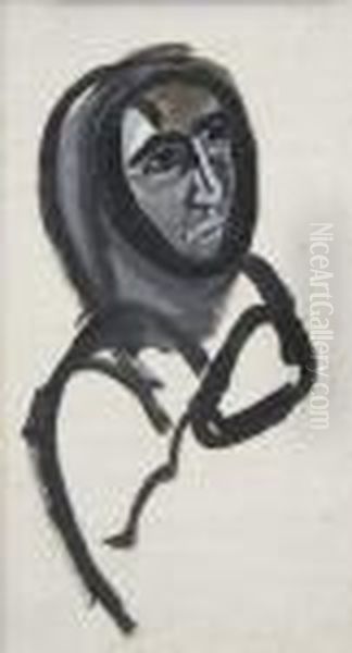 Mary Magdalene Study Oil Painting by Evie Sydney Hone