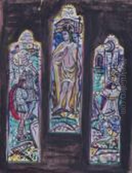 Jesus And The Roman Soldiers Oil Painting by Evie Sydney Hone