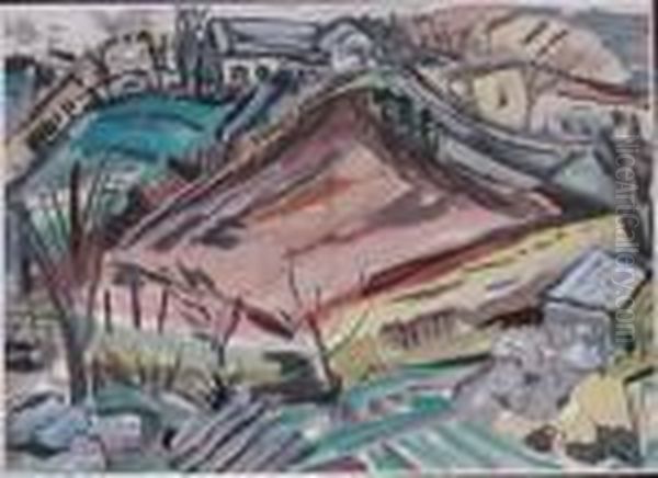Wicklow Landscape Oil Painting by Evie Sydney Hone
