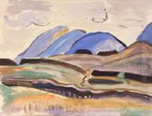 Bog, Roundstone, Connemara Oil Painting by Evie Sydney Hone