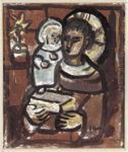 St. Anthony Of Padua Oil Painting by Evie Sydney Hone