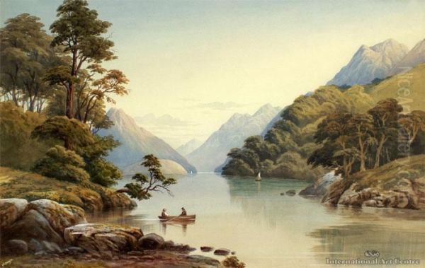 Dusky Sound Oil Painting by John Barr Clarke Hoyte