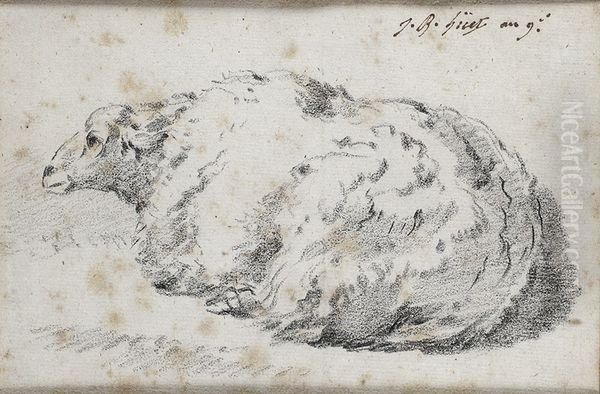 Mouton Oil Painting by Jean-Baptiste Huet I