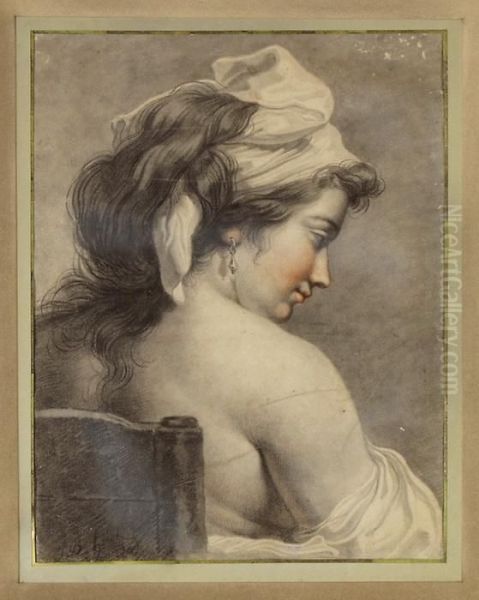 Sinnende Mit Roten Wangen Oil Painting by Jean-Baptiste Huet