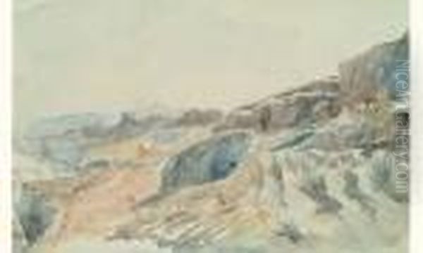 Aquarelle Oil Painting by Paul Huet