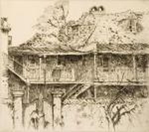 In Old Charleston Oil Painting by Alfred Heber Hutty