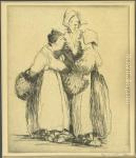 News. Oil Painting by Alfred Heber Hutty