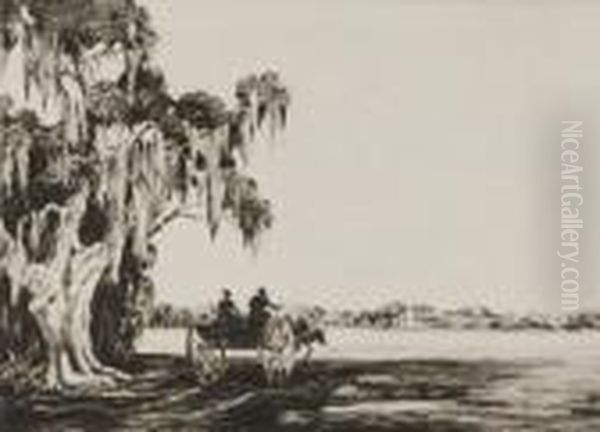 Day's End, Carolina. Oil Painting by Alfred Heber Hutty