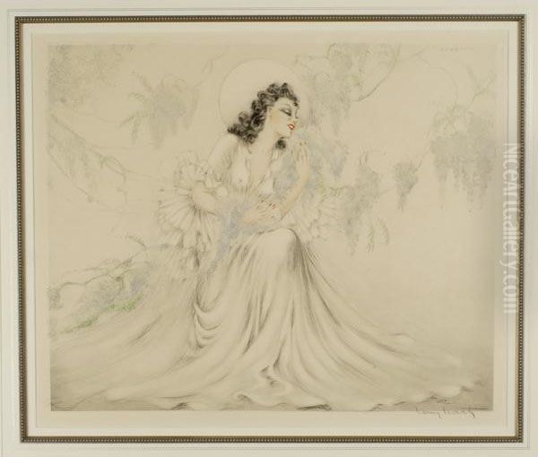 Wisteria Oil Painting by Louis Icart
