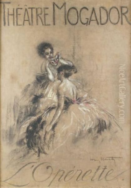 Depart Pour Le Bal Masque Oil Painting by Louis Icart