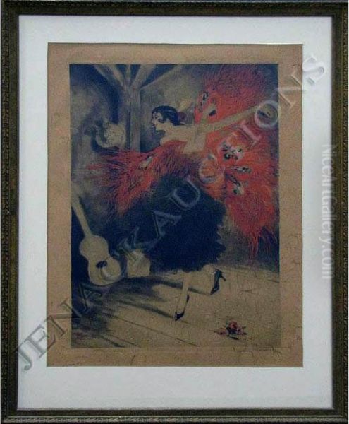 Spanish Dance Oil Painting by Louis Icart