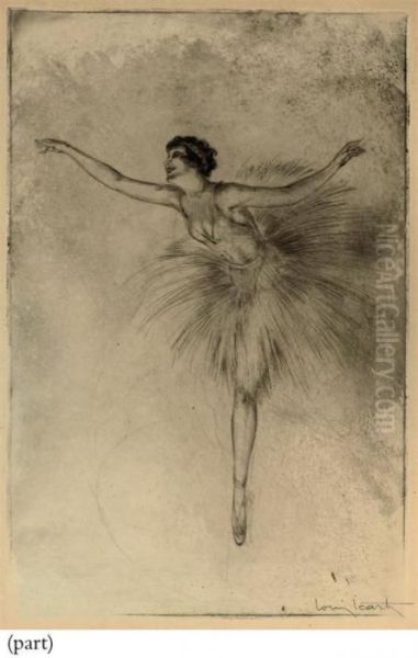 Ballet Oil Painting by Louis Icart