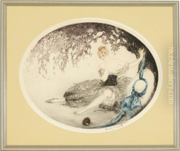 Fallen Nest Oil Painting by Louis Icart