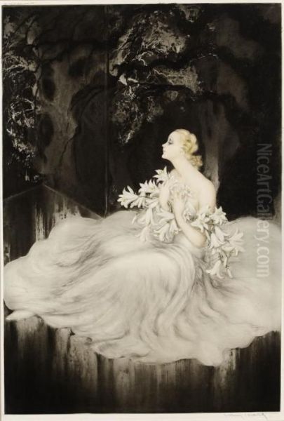 Les Lis Oil Painting by Louis Icart