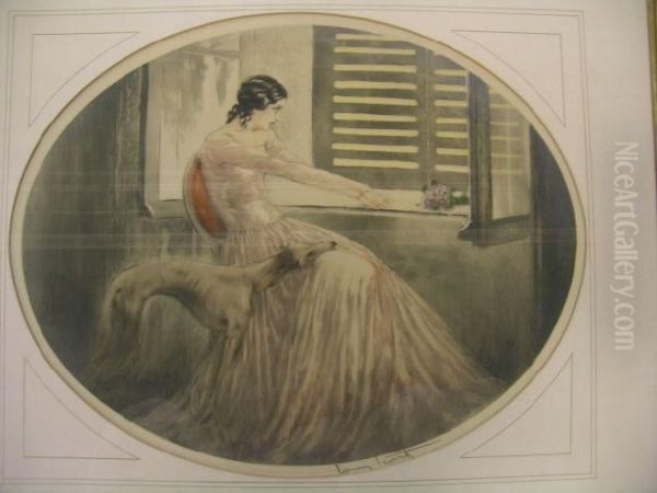 16 X 20.25 (oval) Oil Painting by Louis Icart