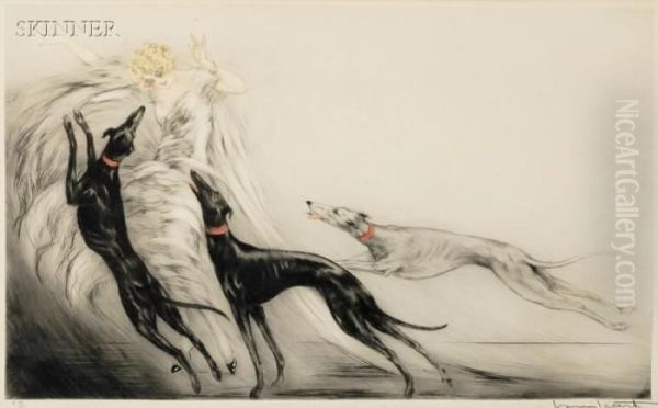 Coursing Ii Oil Painting by Louis Icart