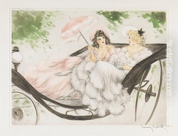 Springtime Promenade Oil Painting by Louis Icart