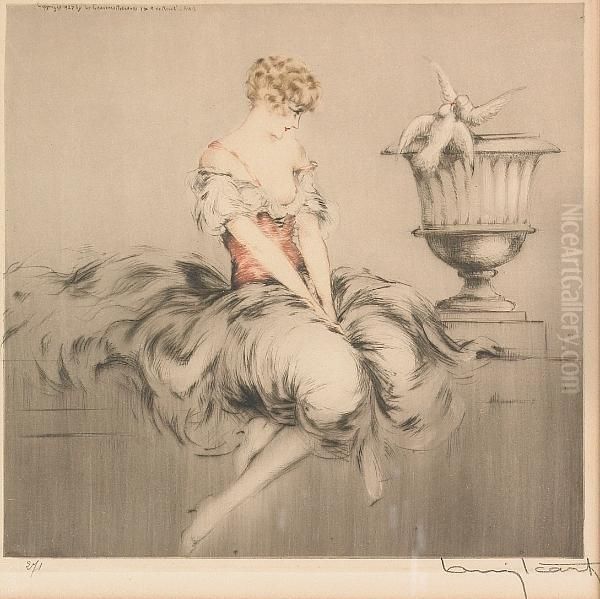 Lesson Of Love Oil Painting by Louis Icart