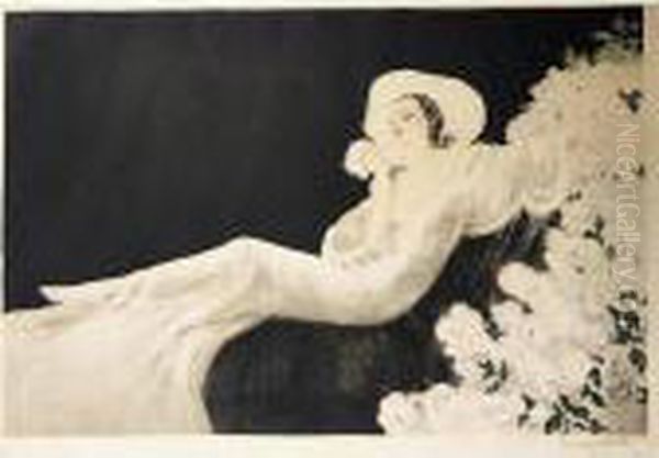 Love's Blossom (hci 465) Oil Painting by Louis Icart