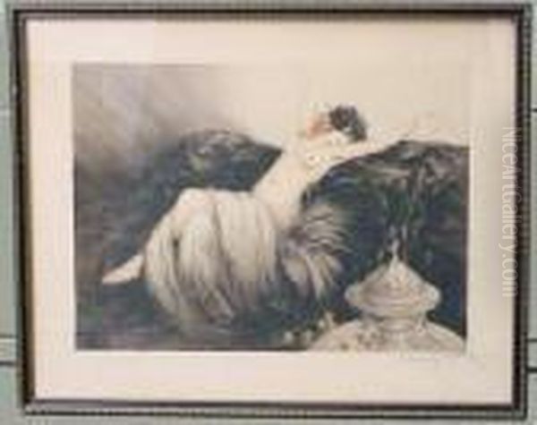 Smoke Oil Painting by Louis Icart