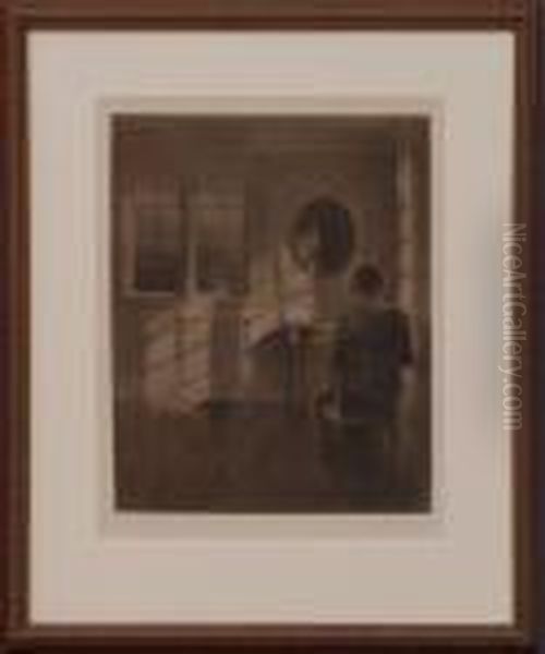 Sunshine Oil Painting by Peder Vilhelm Ilsted