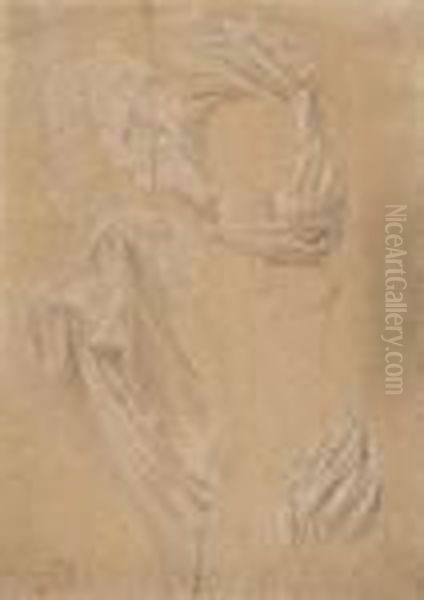 Etude Pour La Figure De Napoleon
 Pour Le Decor Du Salon De L'empereur A L'hotel De Ville De Paris Oil Painting by Jean Auguste Dominique Ingres