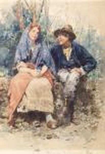 Innamorati Oil Painting by Vincenzo Irolli