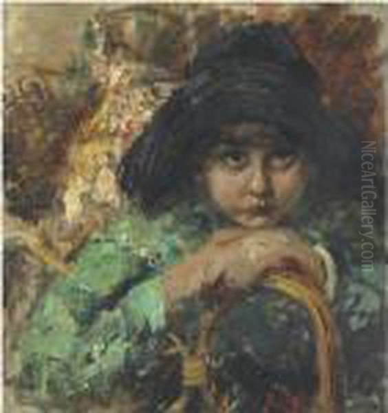 Bimbo Pensoso Oil Painting by Irolli Vincenzo