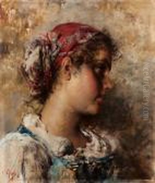 La Popolana Oil Painting by Vincenzo Irolli