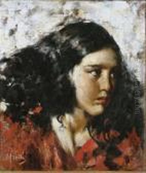 Giovane Donna Oil Painting by Irolli Vincenzo