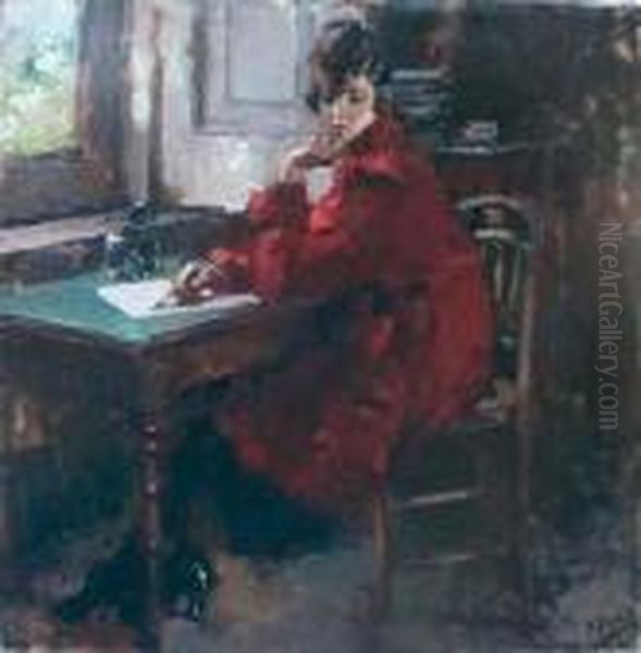 La Lettera Oil Painting by Irolli Vincenzo