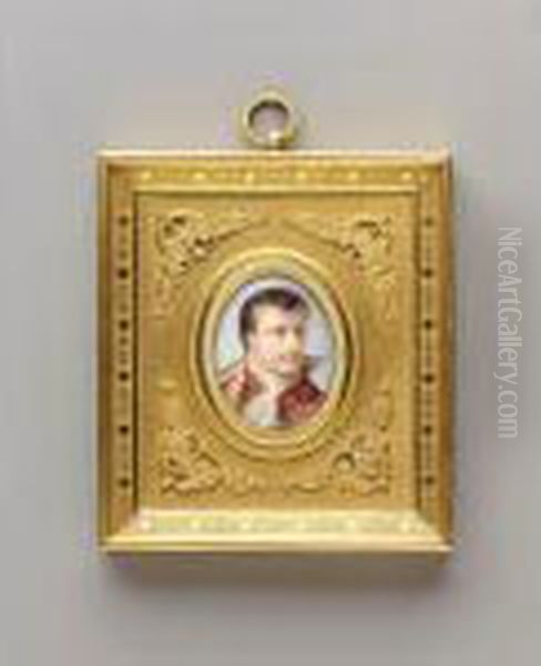 Napoleon I, Emperor Of The French (1769-1821) Oil Painting by Jean Baptiste Isabey