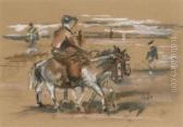 Reiter Am Strand Oil Painting by Isaac Lazarus Israels