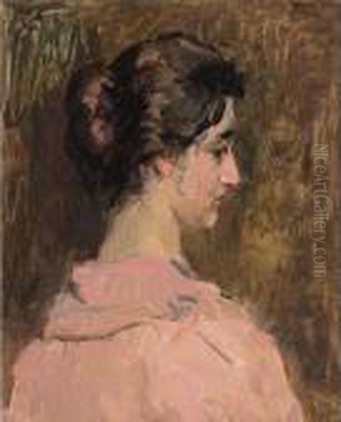 A Portrait Of Sara Meyer Oil Painting by Isaac Lazarus Israels