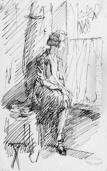 A Cup Of Tea Oil Painting by Isaac Lazarus Israels