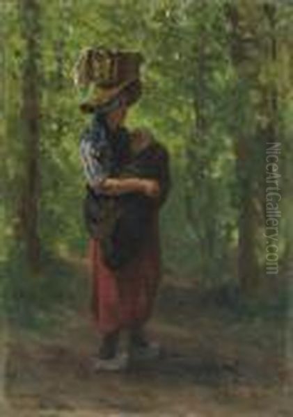 Homewards Oil Painting by Jozef Israels