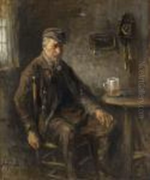 Moment Of Rest Oil Painting by Jozef Israels