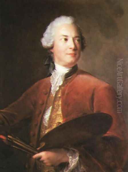 Portrait of Louis Tocque Oil Painting by Jean-Marc Nattier