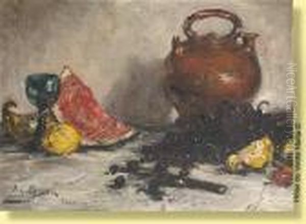 Composition Aux Fruits Oil Painting by Armand Jamar