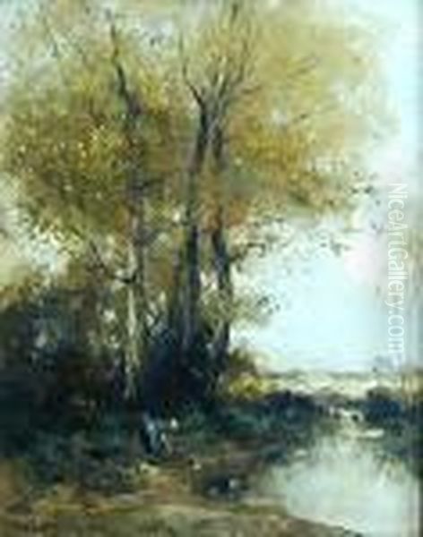 Landscape Oil Painting by Willem George Fred. Jansen