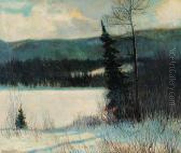 A Mood In March Oil Painting by Franz Hans Johnston