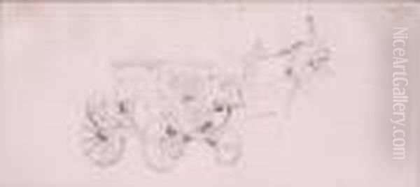 La Carrozza Del Principe Torlonia Oil Painting by Pio Joris