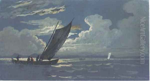 A fishing boat Oil Painting by Noel, Alexandre Jean