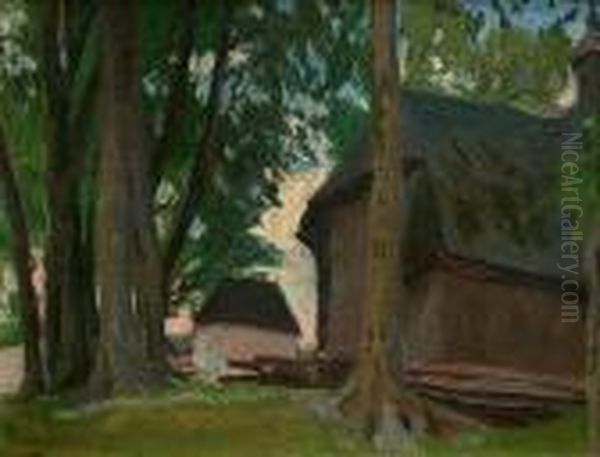 Pejzaz Oil Painting by Stanislaw Kamocki